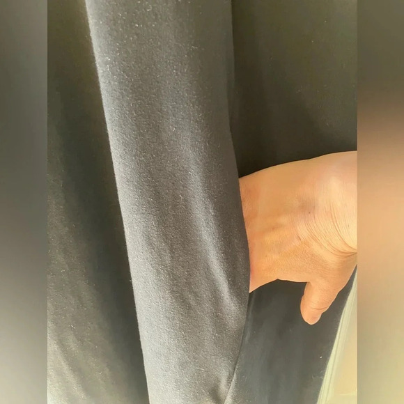 EUC Eileen Fisher Black Organic Cotton Shift Dress with Pockets (Large) - Picture 3 of 7